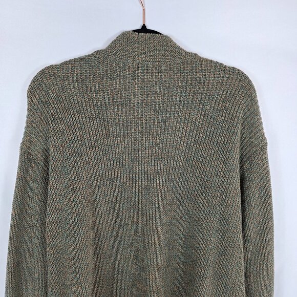 Christopher & Banks Long Cardigan Sweater Women's Size Large Green Tan Marled - Picture 8 of 10